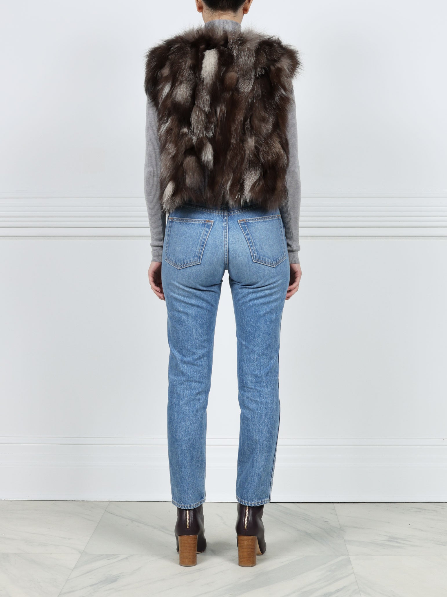 Fox Fur Patchwork Vest