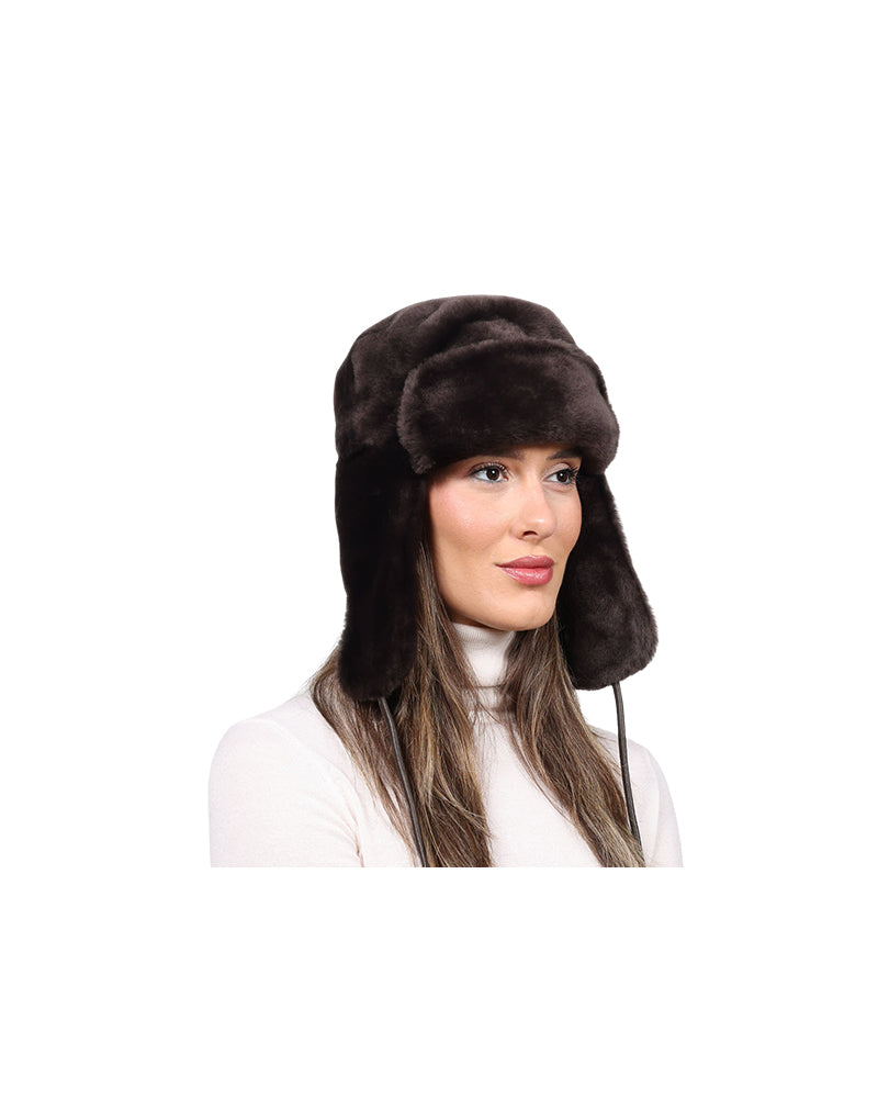 Fluffy Trapper Hat - Cozy Beige Faux Fur for Winter Warmth