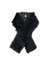 Toscana Shearling Raw Edge Scarf