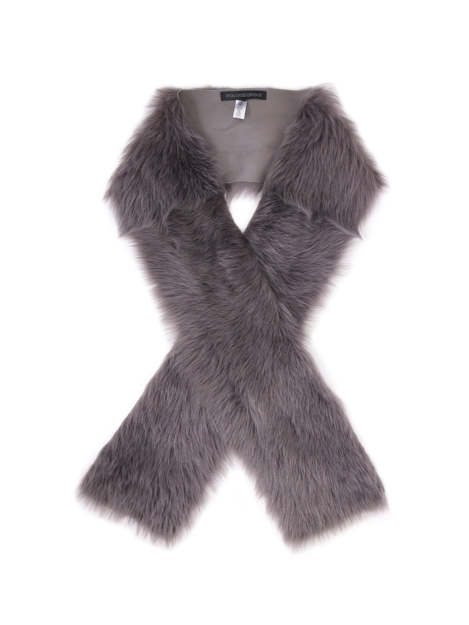 Toscana Shearling Raw Edge Scarf
