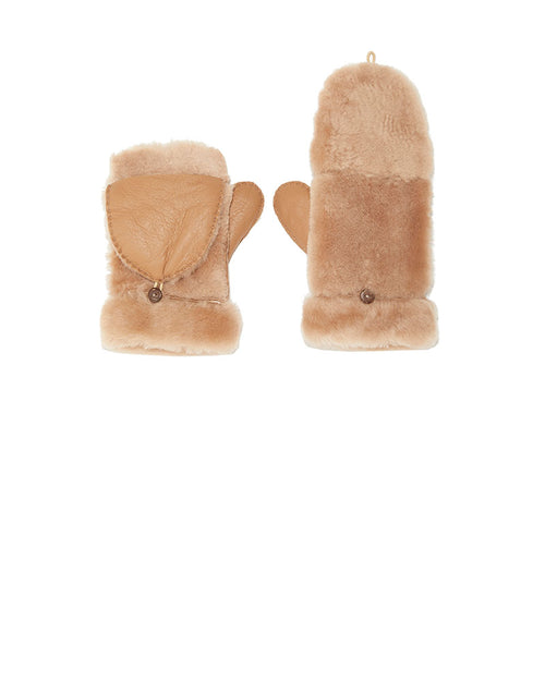 Shearling Fold Over Mittens