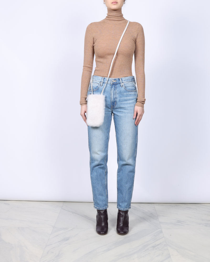 Cashmere Shearling Phone Bag