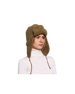 Curly Shearling Trapper Hat in Multiple Colors