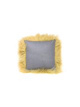 Curly Shearling Pillow in Gold