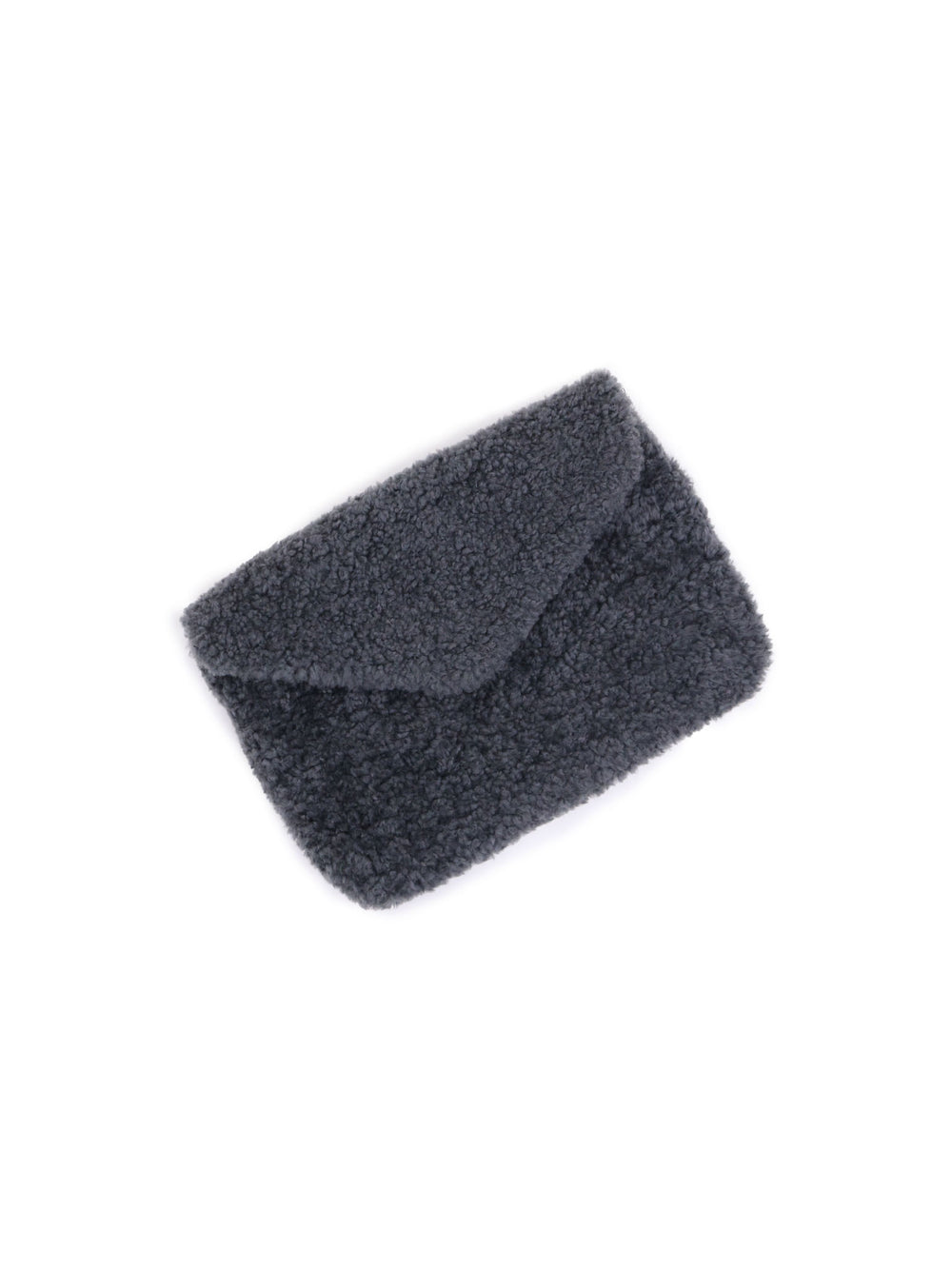 Curly Shearling Envelope Clutch