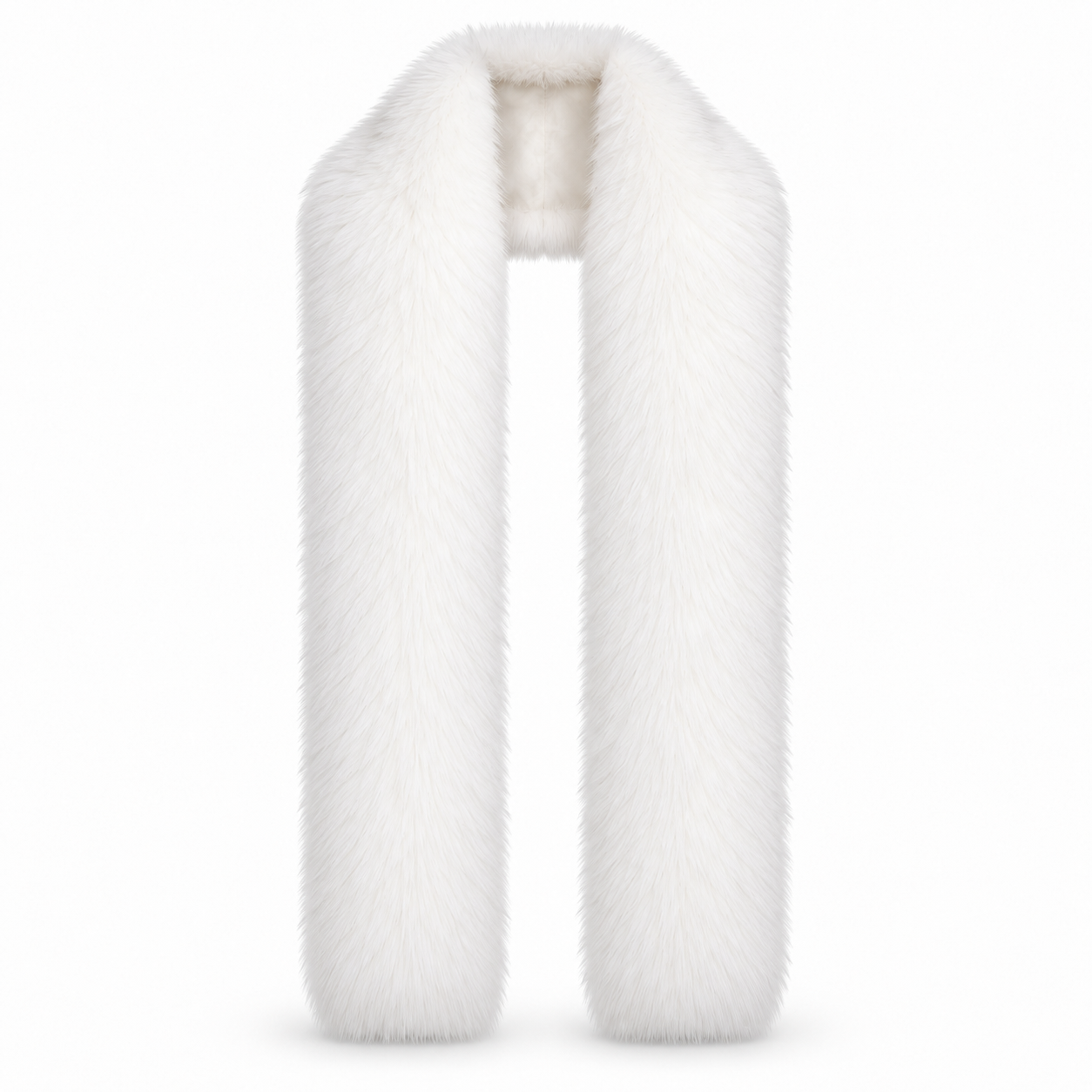White Fox Fur Scarf
