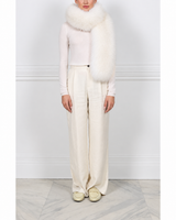White Fox Fur Scarf