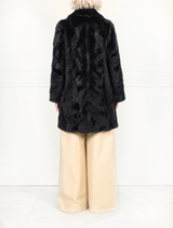 The Fen Upcycled Reversible Mink Coat in Black