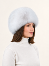 White Fox Pill Box Hat