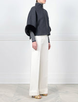 The Maren Wool Jacket with Mink Fur Trim