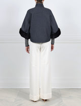 The Maren Wool Jacket with Mink Fur Trim