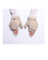 Shearling Fold Over Mittens