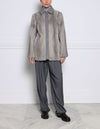 Cashmere Trimmed Mink Fur Jacket