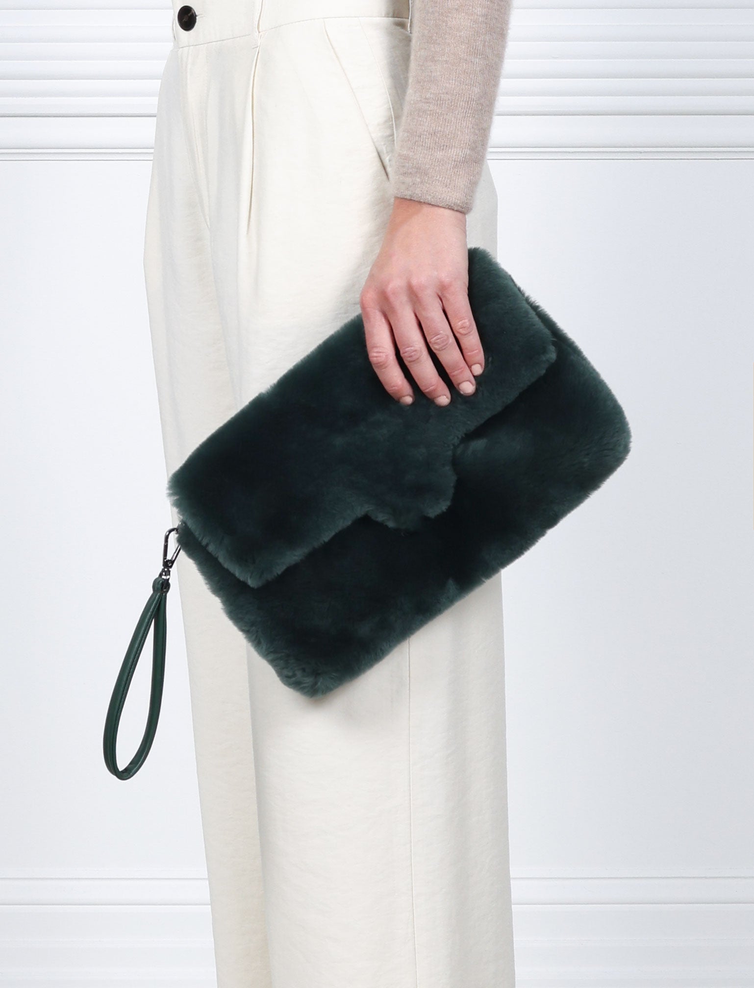 Shearling Clutch