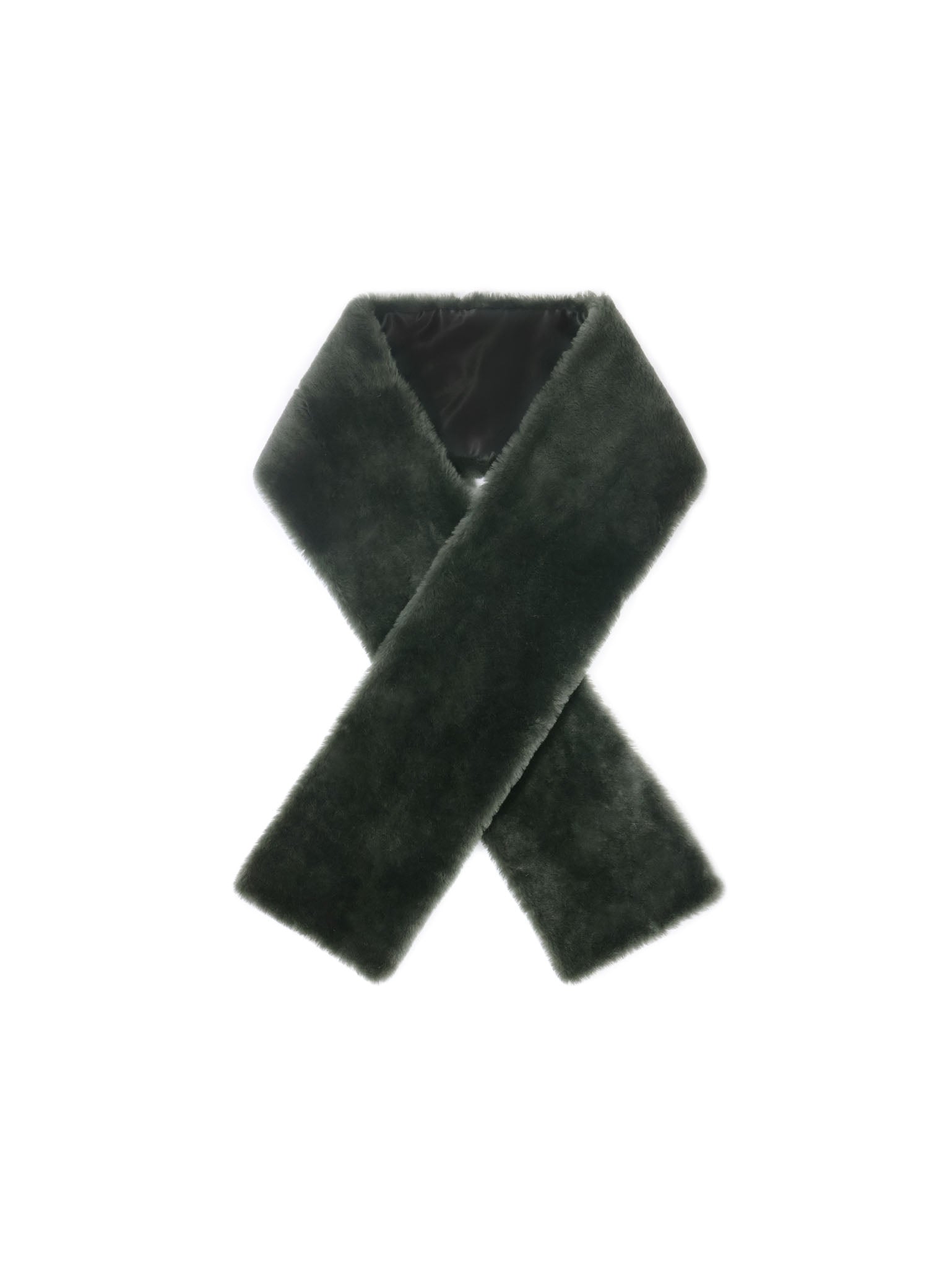 Green Shearling Scarf