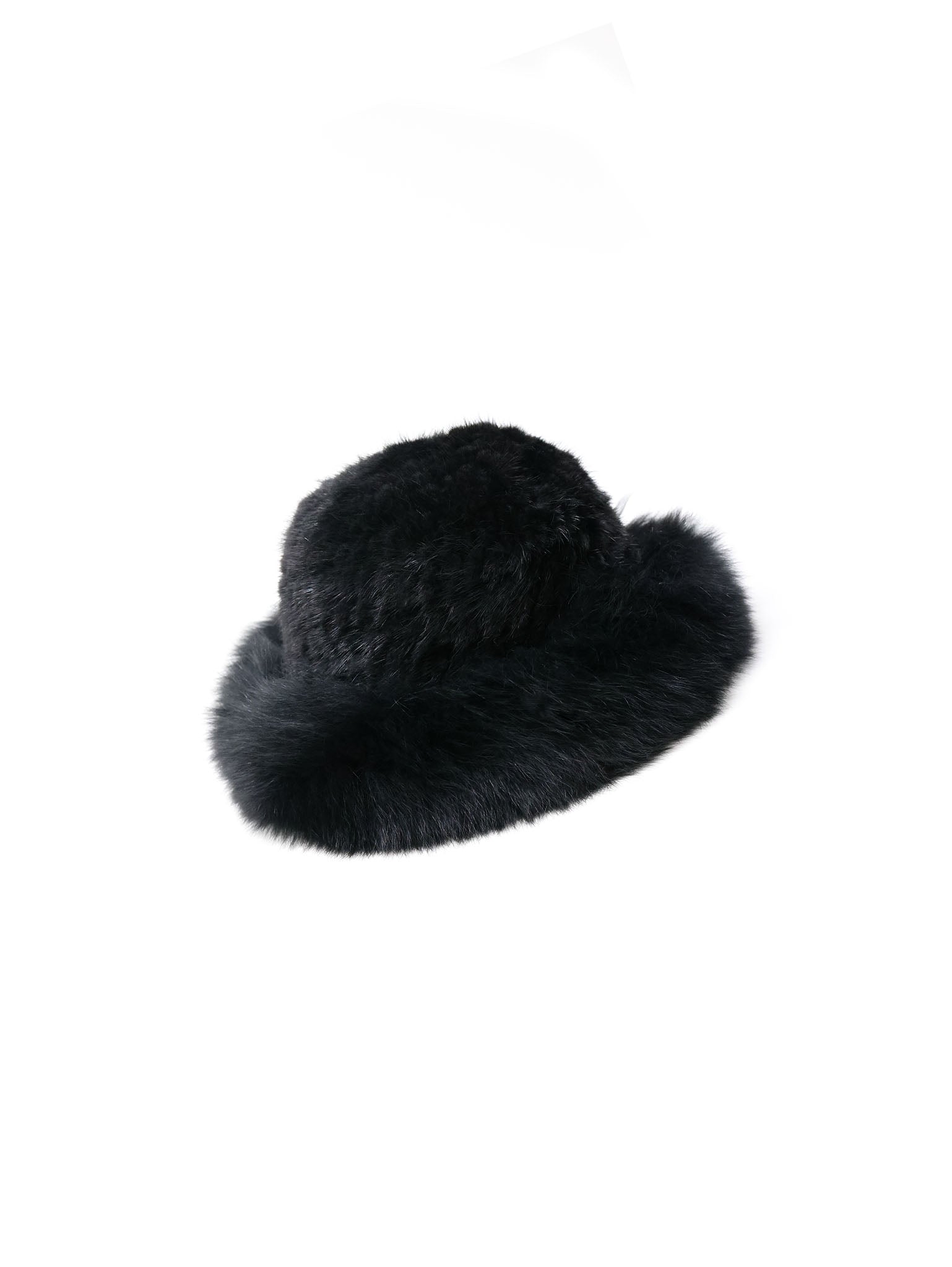 The Knit Mink Fur Hat with Fox Trim