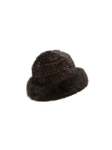 The Knit Mink Fur Hat with Fox Trim