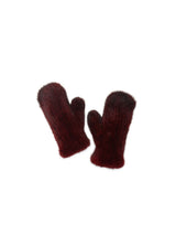 Knitted Mink Mittens