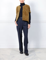 The Frannie Shearling Cocoon Vest