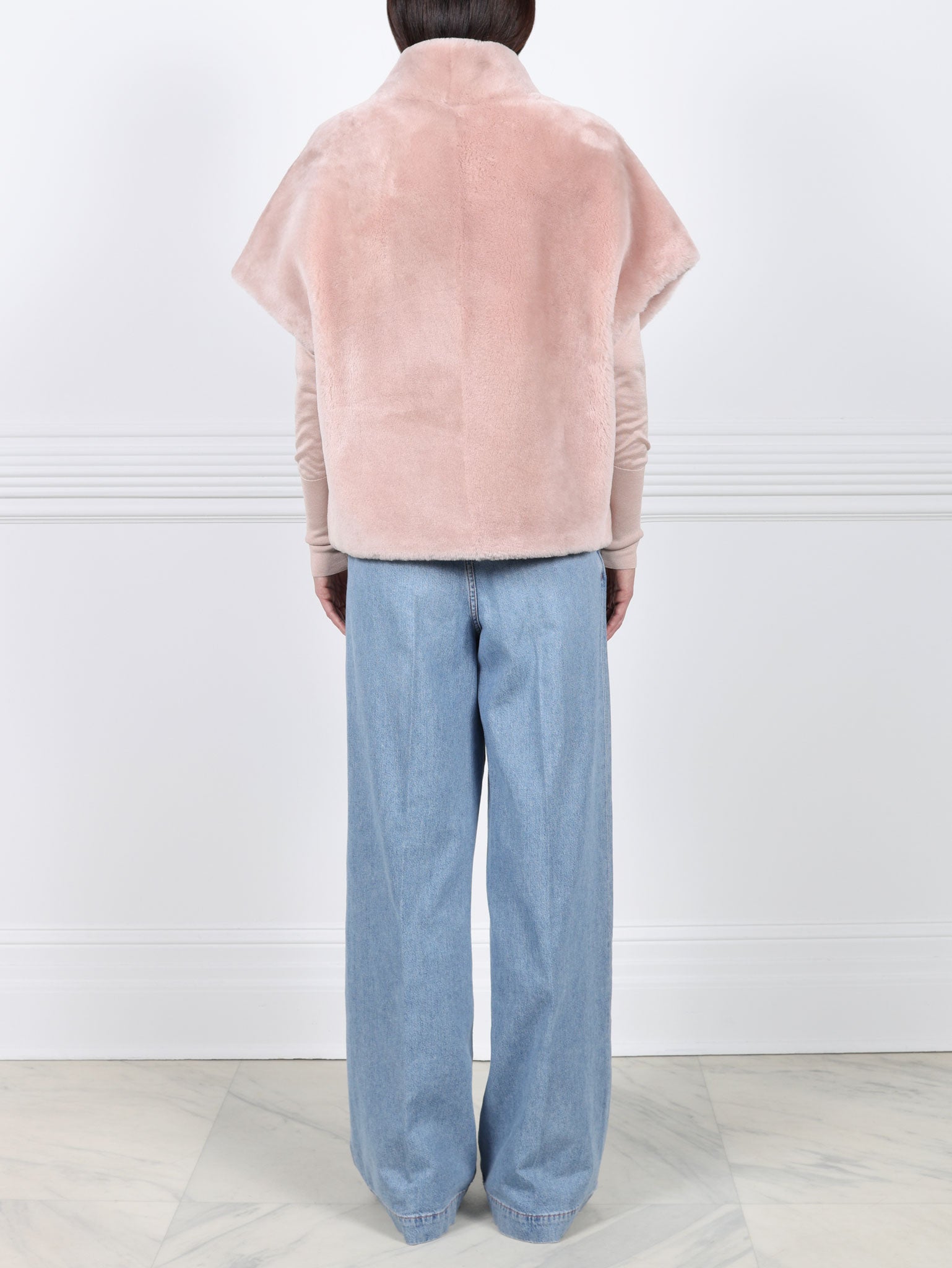 The Alyssa  Shearling Cocoon Vest