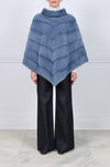 The Elodie Diagonal Mink Fur Poncho