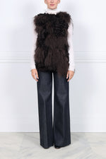 Multi Media Shearling Vest