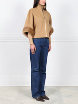 The Maren Wool Cashmere Blend Jacket with Mink Fur Trim