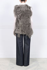 Multi Media Shearling Vest