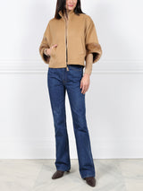 The Maren Wool Cashmere Blend Jacket with Mink Fur Trim