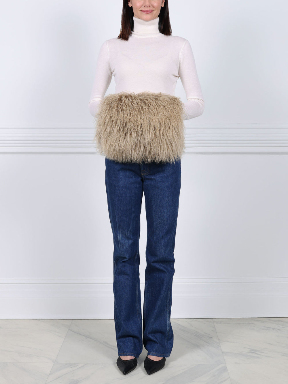 Curly Shearling Muff