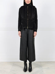 Mink  Puffer Reversible to Leather Vest