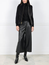 Mink  Puffer Reversible to Leather Vest