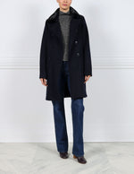 Fur Lined Peacoat with Mink Trim