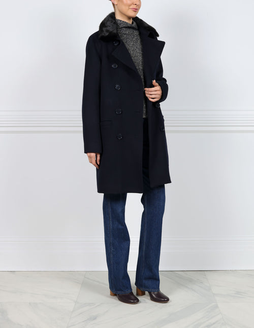 Mink peacoat clearance