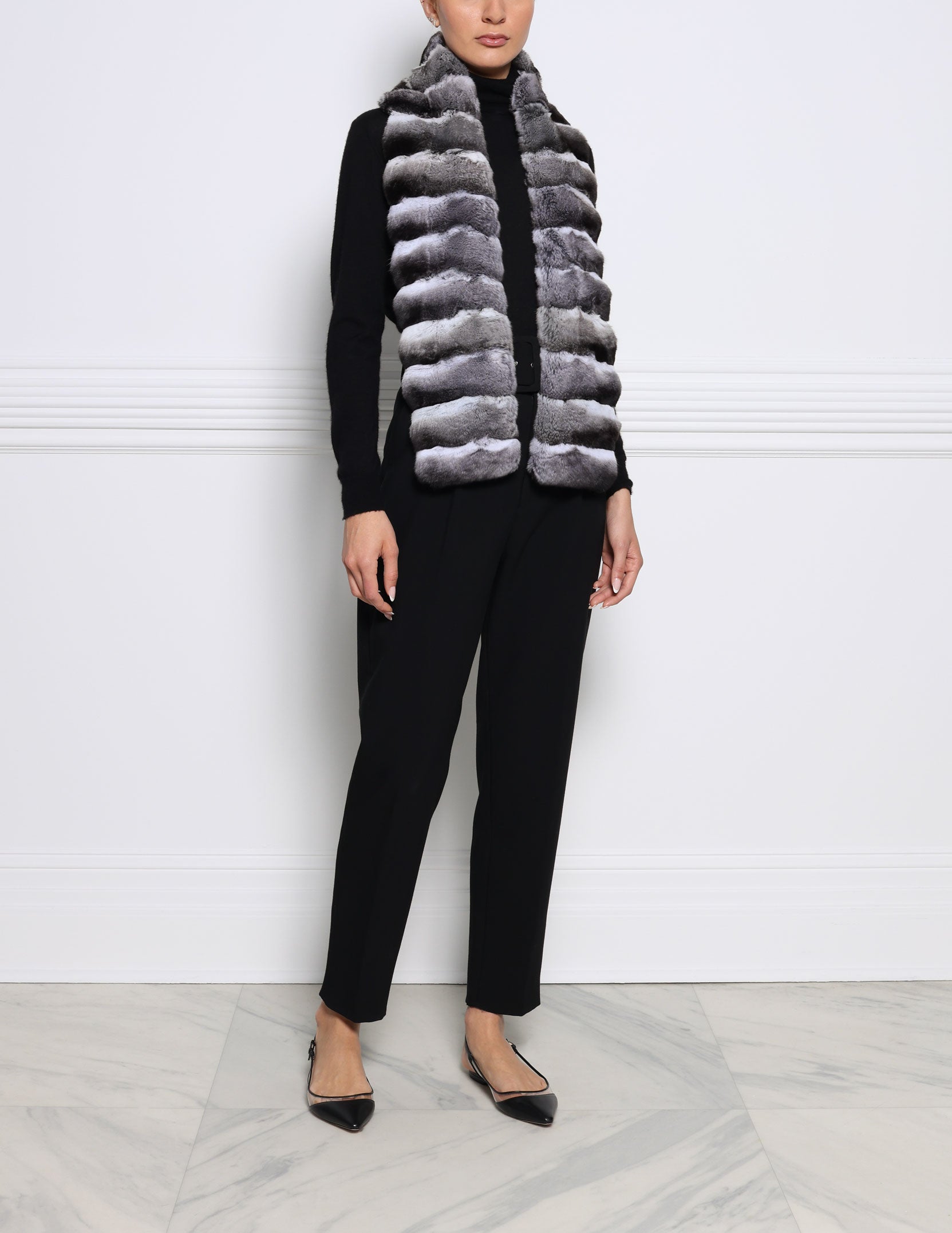 Cross Cut Chinchilla Scarf