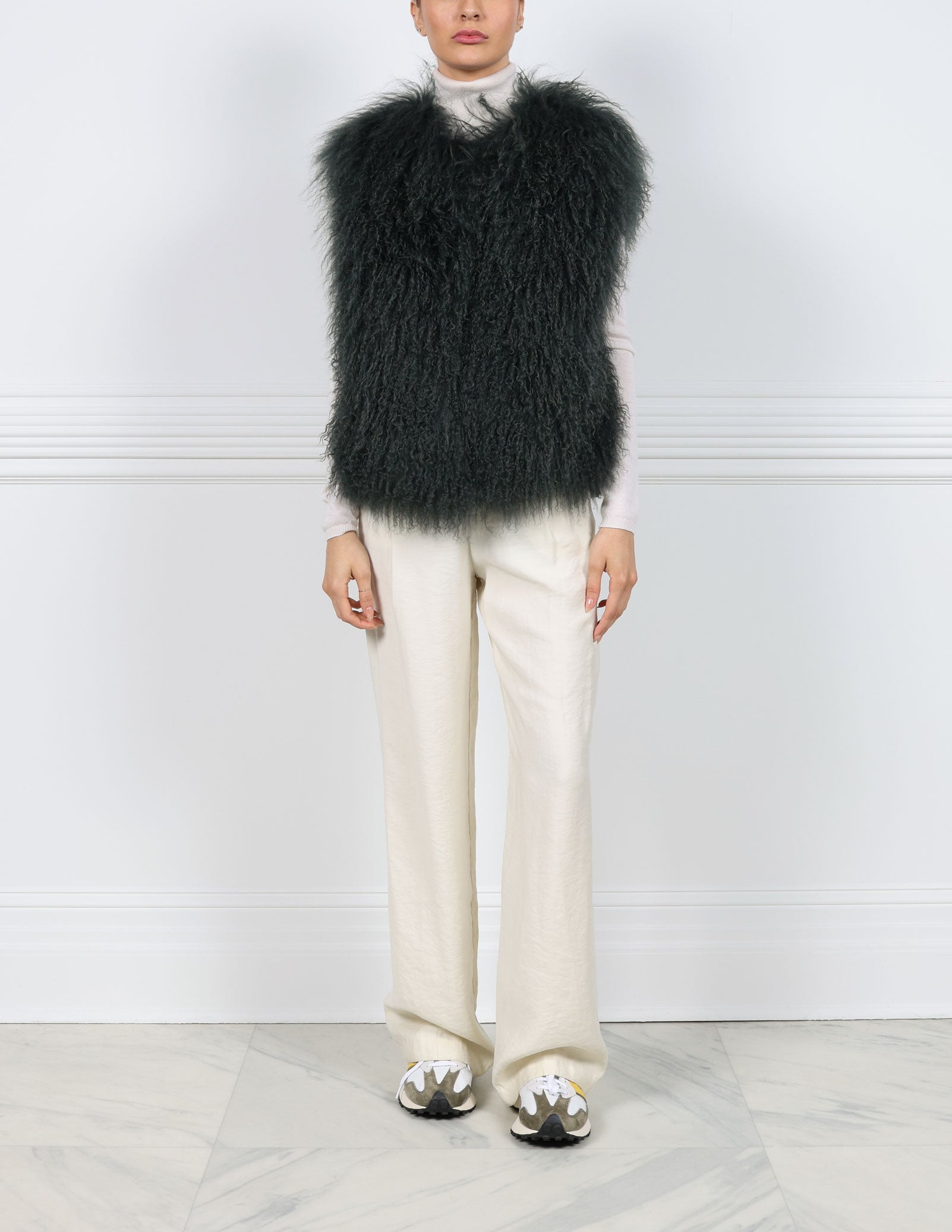 Curly Shearling Vest in Multiple Colorways