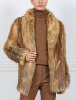 The Winter Knitted Fur Jacket with Scarf