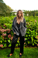 The Tracy Double Face Jacket with Mink Trim