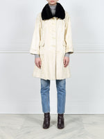 Lamb Coat with Mink Collar