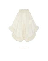 The Sol Cashmere Cape with Fox Trim