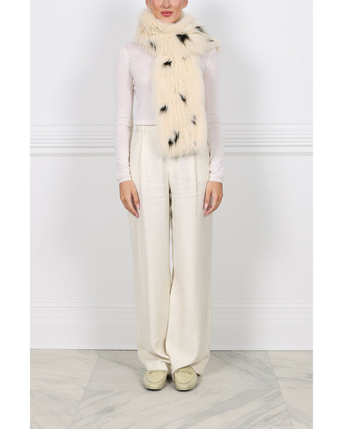 Ivory Spotted Fox Scarf