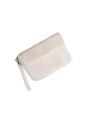 Cosmos Shearling Clutch
