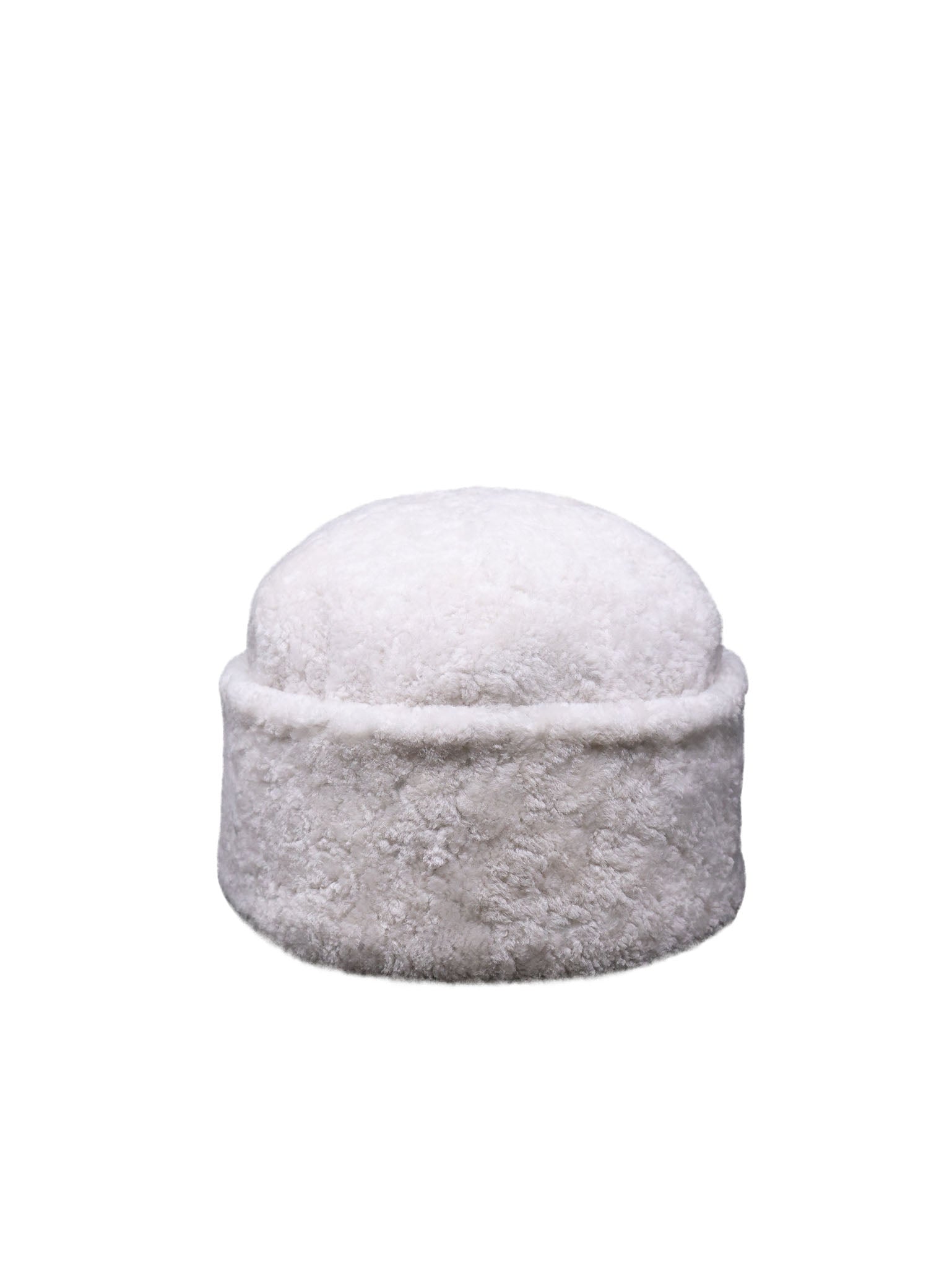 Sheared Curly Shearling Beanie