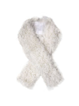 Ivory Curly Shearling Scarf