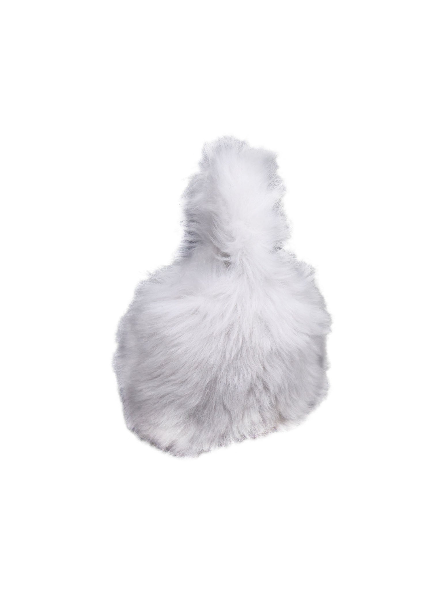 The Meow Mini in Ivory Long Hair Shearling