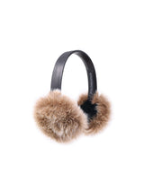 Two Toned Toscana Shearling Earmuffs with Leather Band