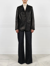 The Melani Leather Blazer