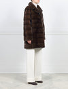 The Kristina Horizontal Mink Fur Coat With Notch Collar