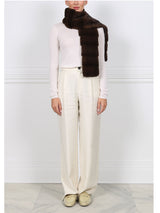 Long Cross Cut Mink Scarf