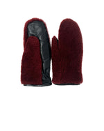 Curly Merino Shearling & Leather Mittens